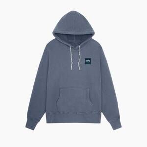 NEW DUNE men's cotton french terry hooded sweatshirt in bearing sea